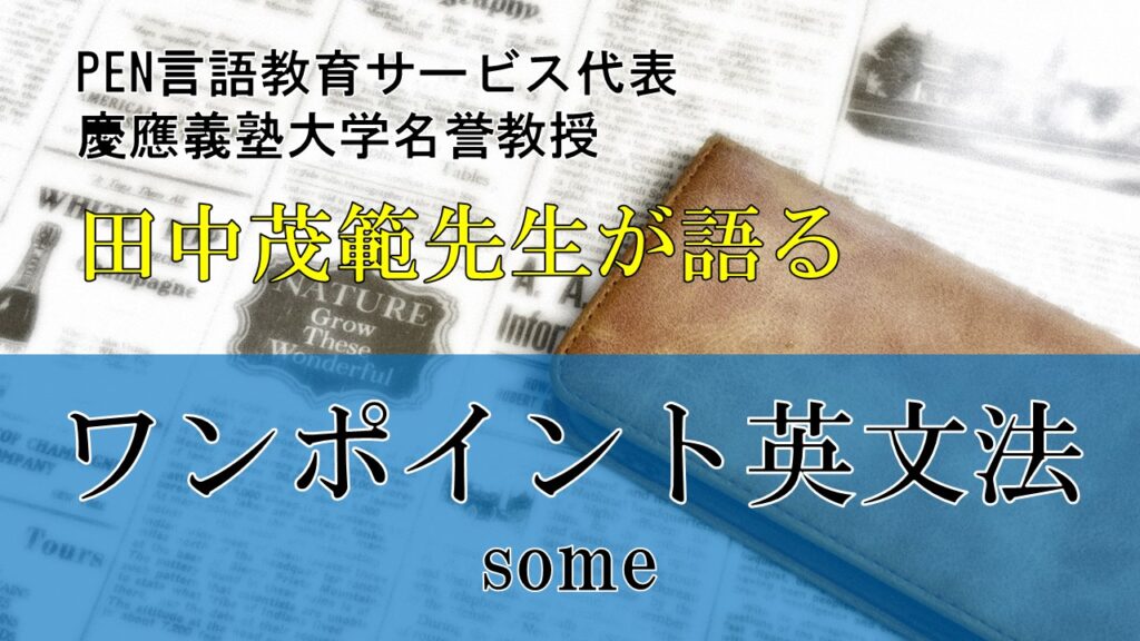 ワンポイント英文法some